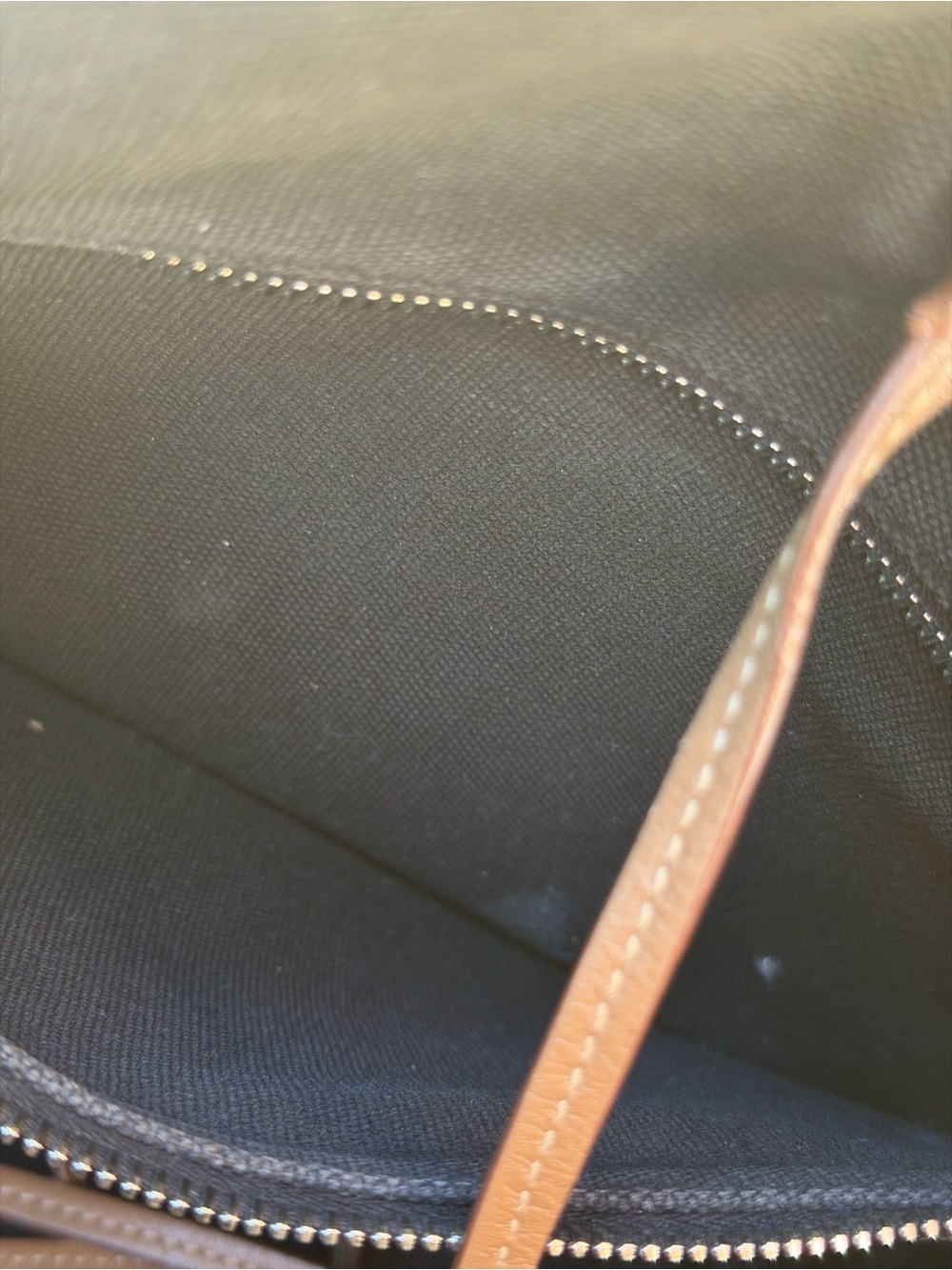 Prada Black Canvas Tote with Logo - Picture 10 of 12